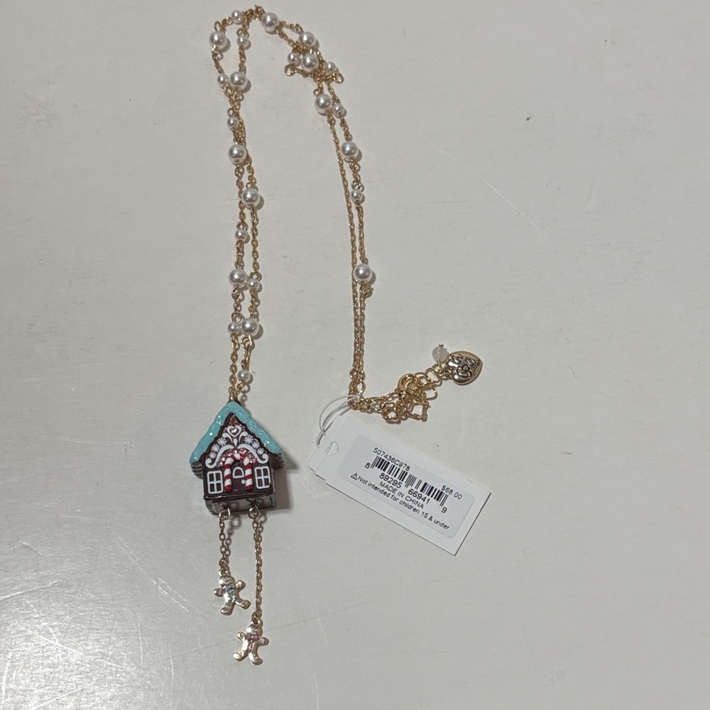 Betsey Johnson Gingerbread House Necklace - Picture 3 of 11